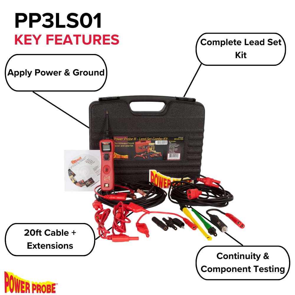 Amazon.com: Power Probe 3 Circuit Tester with Lead Set (PP3LS01